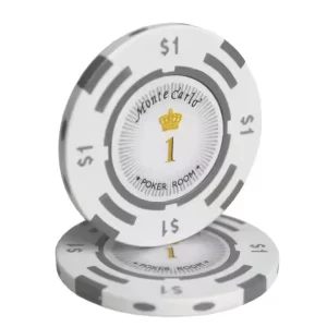 40mm 14g clay poker chips with $1 injected denomination
