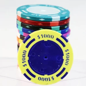 Roulette Poker Chips 40mm Solid Color Plastic product view