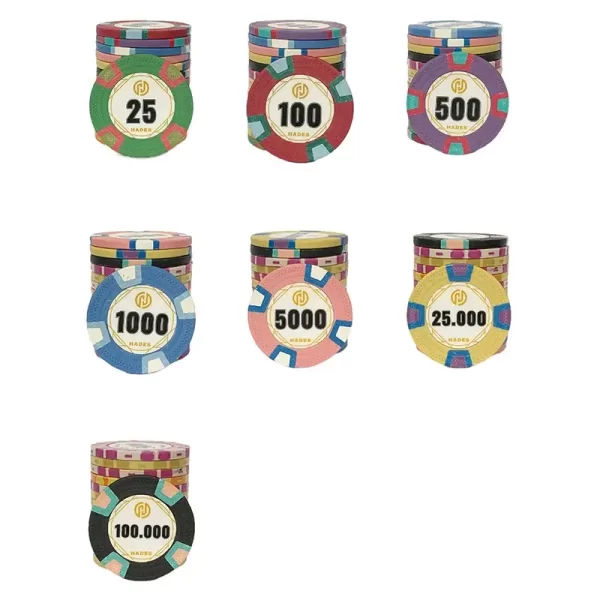40mm 10g clay poker chips no metal - professional casino quality