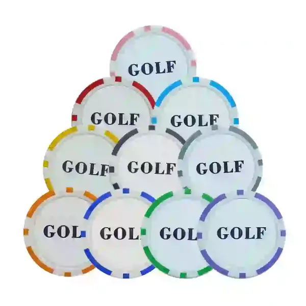 Custom logo poker chip golf ball marker