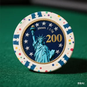 Professional gambling poker chips with $500 denomination