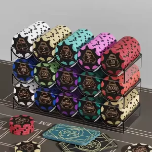  clay poker chips, professional poker chips, casino-grade poker chips, heavy poker chips, custom poker chips, poker set, poker accessories, home poker game, poker tournament chips, premium poker chips, Slowplay poker chips.