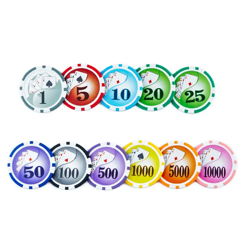 Custom Business Card Poker Chips – ABS 11.5, 40mm x 3.3mm – Perfect for Casino, Events & Promotions